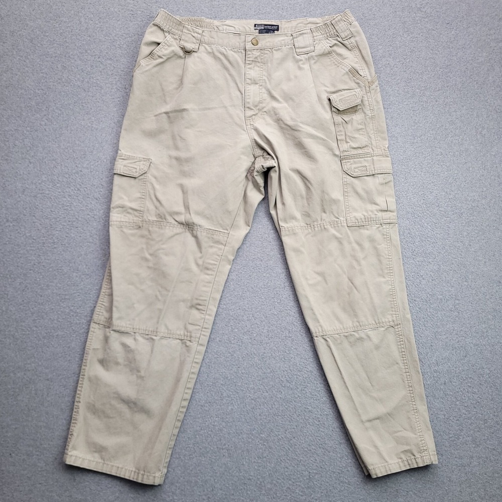 5.11 Tactical Cargo Pants Size 40x32 Khaki Polyester Canvas Mens